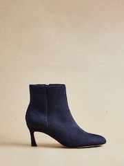 Linzi Blue Reserve Round Toe Stiletto Ankle Boots - Image 1 of 5