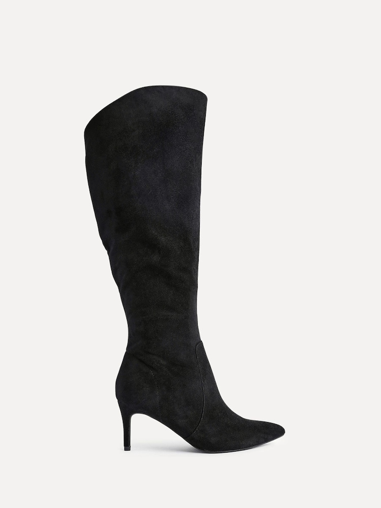 Linzi Black Ambition Assymetric High Leg Stiletto Boots - Image 2 of 5 Linzi Black Ambition Assymetric High Leg Stiletto Boots - Image 2 of 5