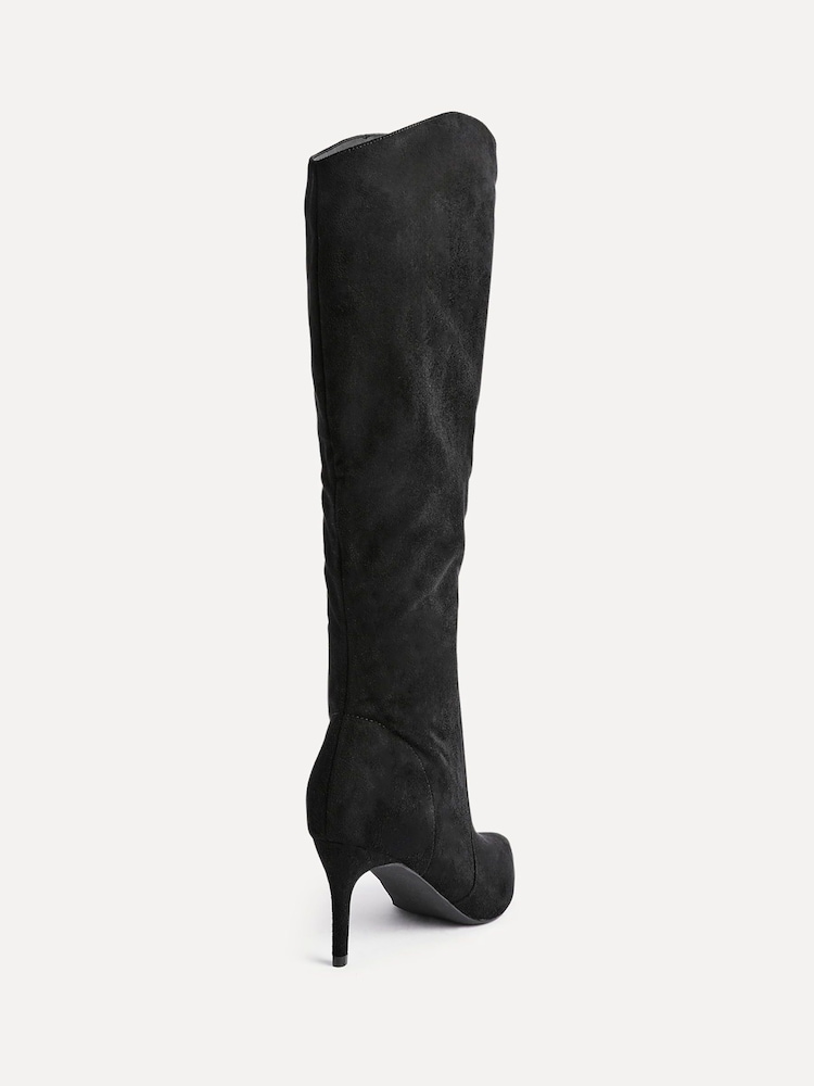 Linzi Black Ambition Assymetric High Leg Stiletto Boots - Image 5 of 5 Linzi Black Ambition Assymetric High Leg Stiletto Boots - Image 5 of 5