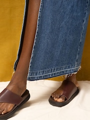 Ro&Zo Black Petite Denim Split Front Maxi Skirt - Image 5 of 6
