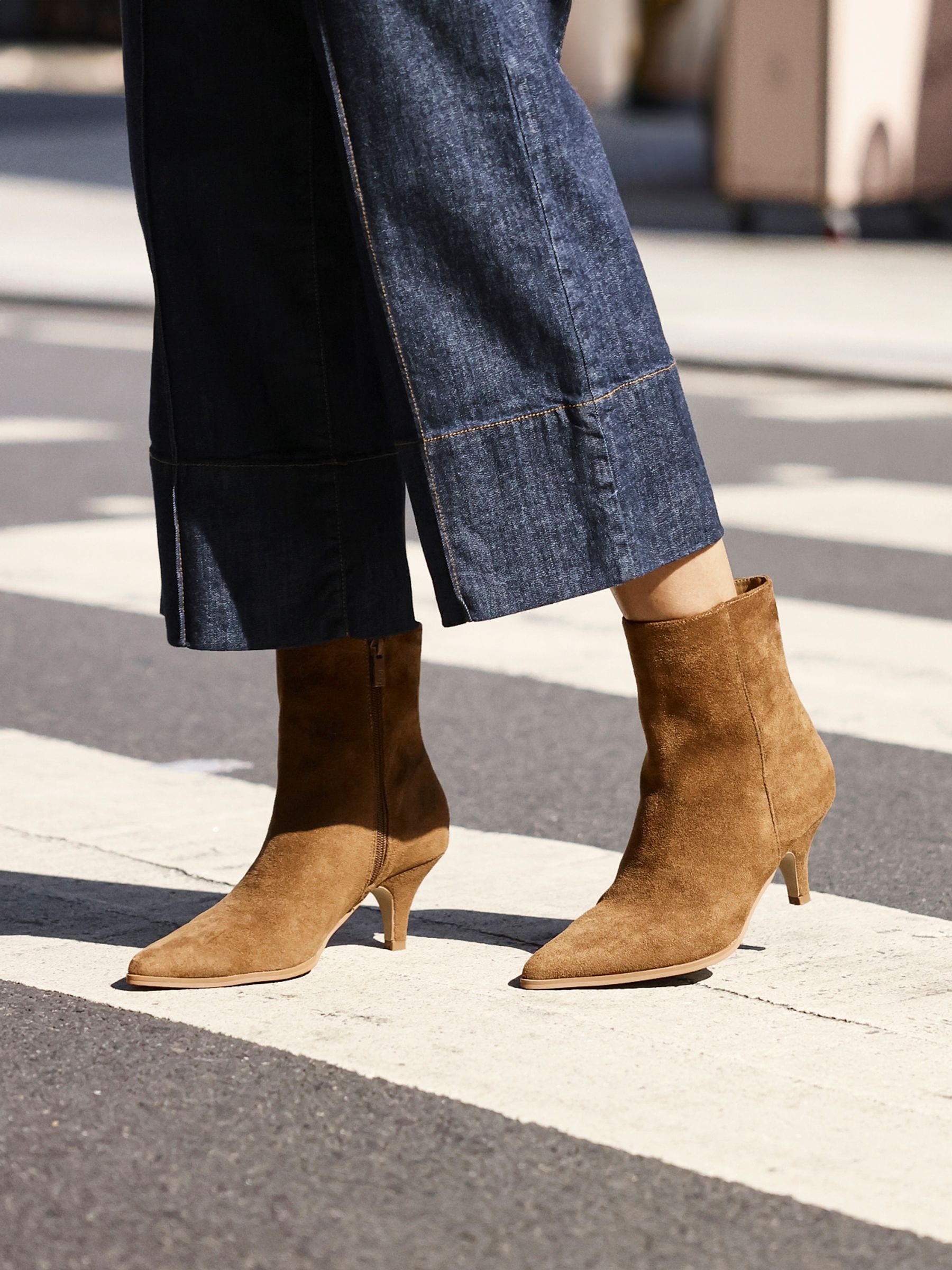 Buy Linzi Brown Pursuit Mid Heel Ankle Boots from Next USA