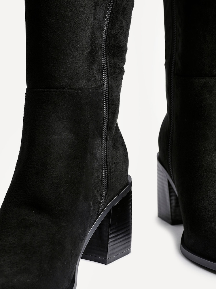 Linzi Black Levine Block Heeled High Leg Boots - Image 5 of 5 Linzi Black Levine Block Heeled High Leg Boots - Image 5 of 5