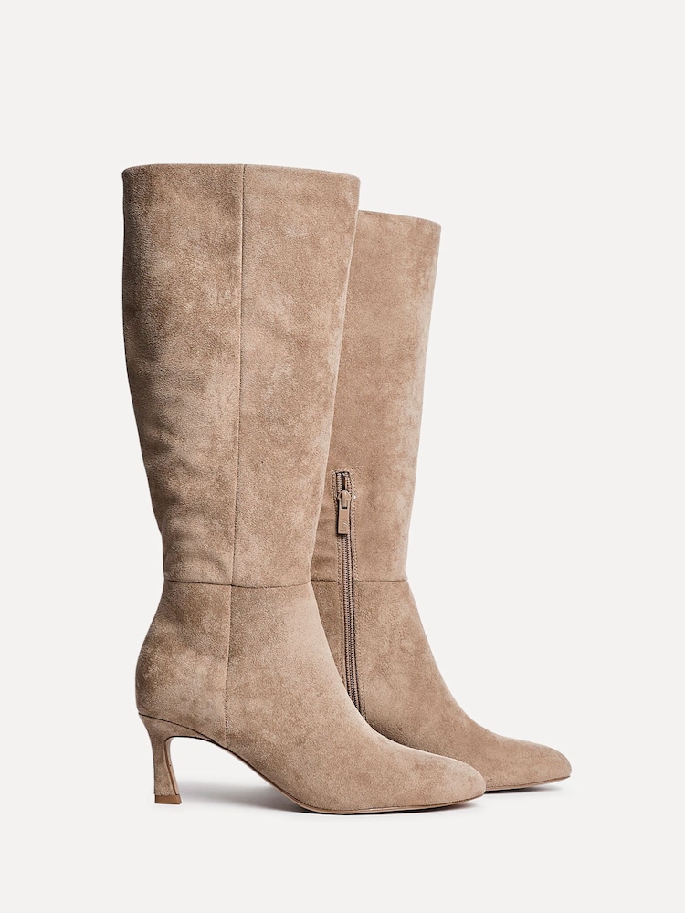 Linzi Nude Rush Pointed Toe High Leg Stiletto Boots - Image 6 of 6