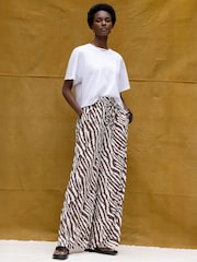 Ro&Zo Brown Zebra Print Trousers - Image 2 of 5