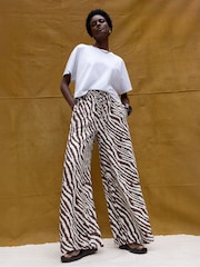 Ro&Zo Brown Zebra Print Trousers - Image 3 of 5