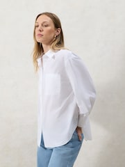 Blanco - Ro&Zo Poplin Split Back Shirt - Imagen 2 de 6