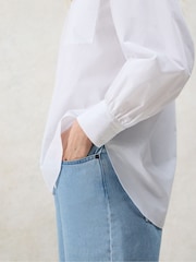 Blanco - Ro&Zo Poplin Split Back Shirt - Imagen 4 de 6