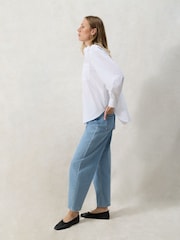 Blanco - Ro&Zo Poplin Split Back Shirt - Imagen 5 de 6