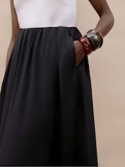 Ro&Zo Black Petite Cotton Poplin Skirt - Image 5 of 6