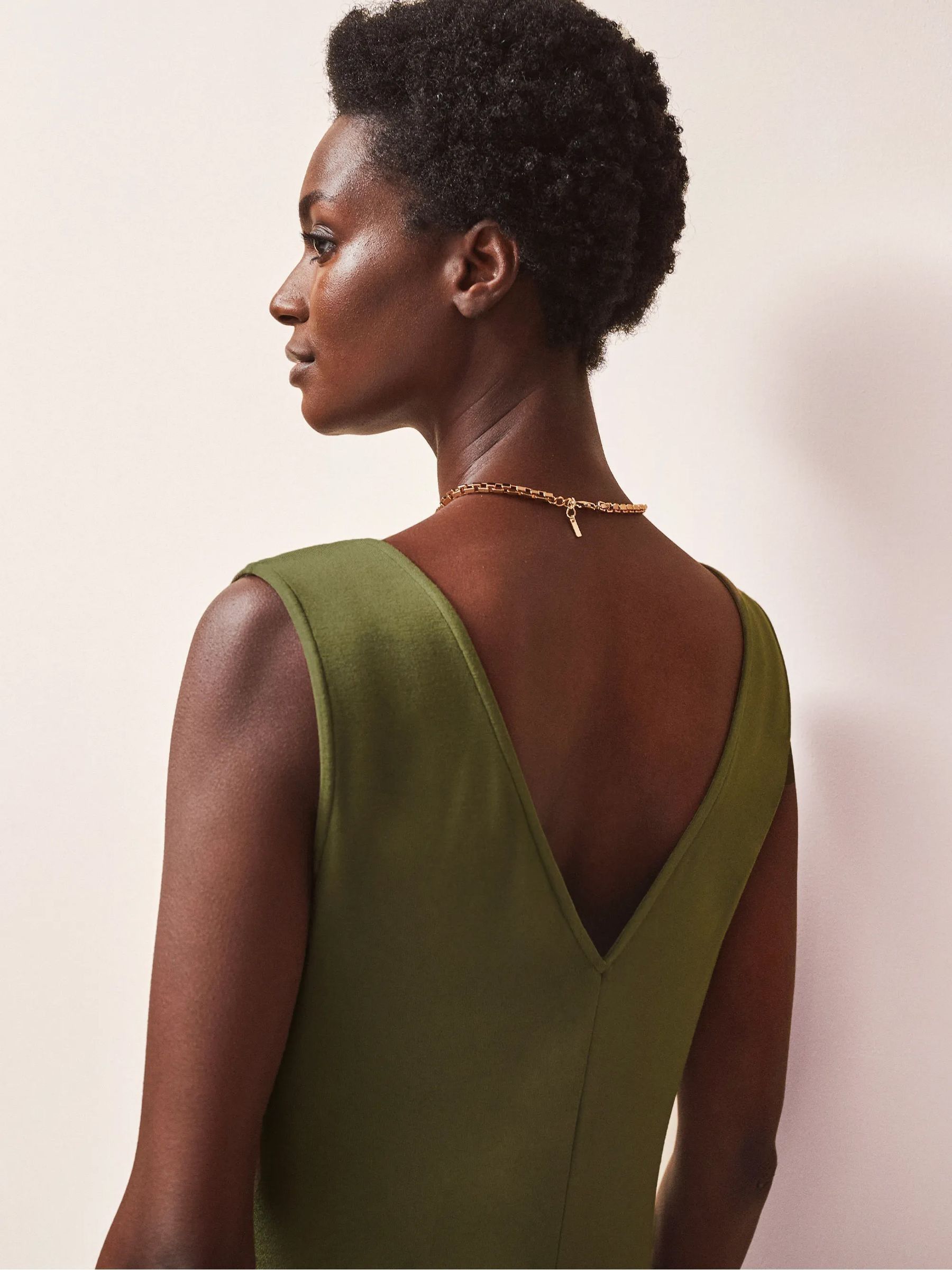 Buy Ro&Zo Green Jersey V-Neck Jumpsuit from Next USA