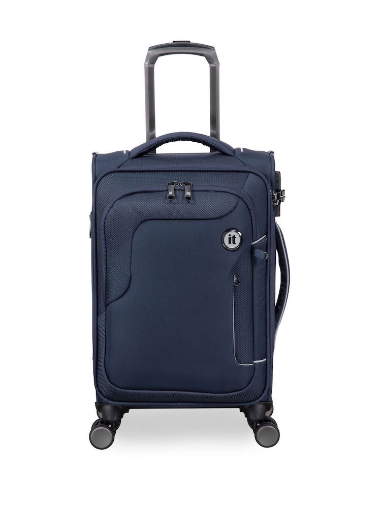 IT Luggage Blue Teleported Cabin Suitcase - Image 1 of 12