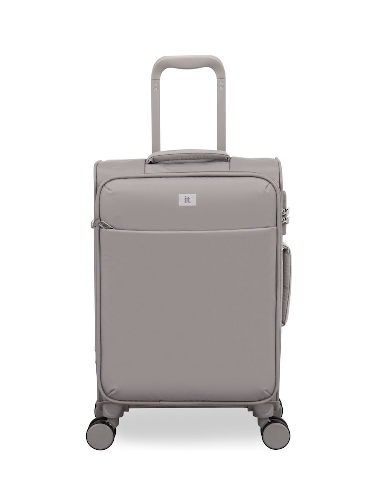 IT Luggage Grey Lustrous Luxe Moon Rock Cabin Suitcase - Image 1 of 8