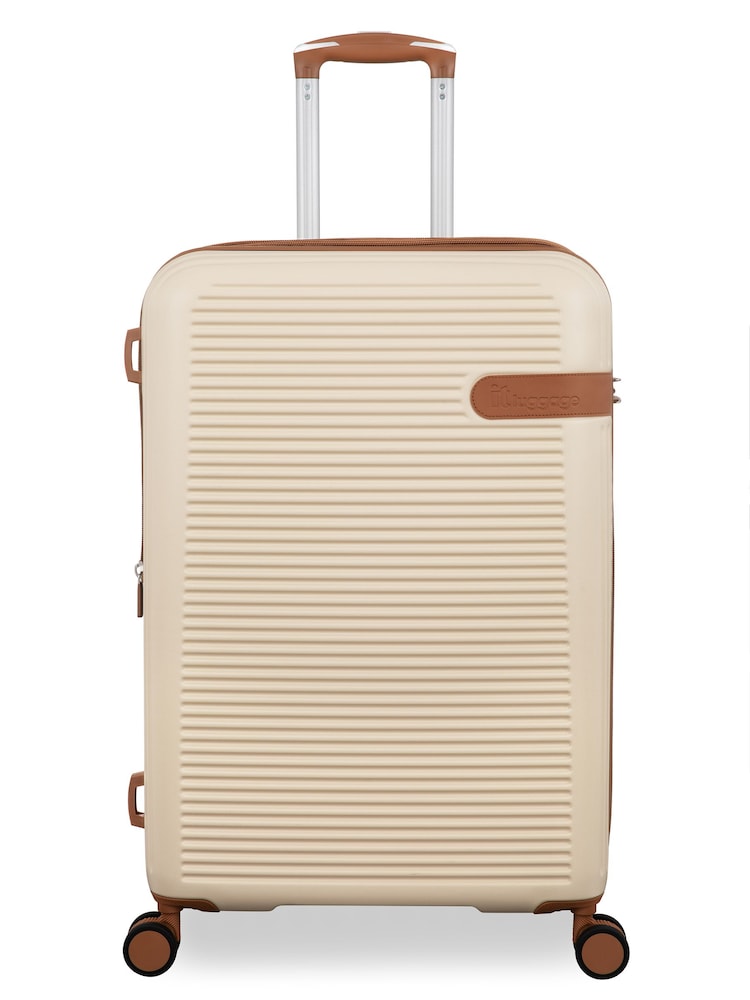 IT Luggage Medium Cream Clarify Suitcase - Image 1 of 8