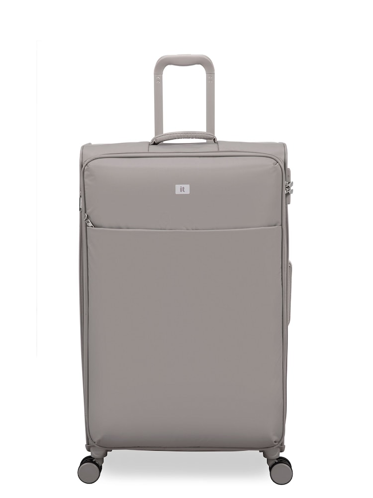 IT Luggage Large Grey Lustrous Luxe Moon Rock Suitcase - Image 1 of 8
