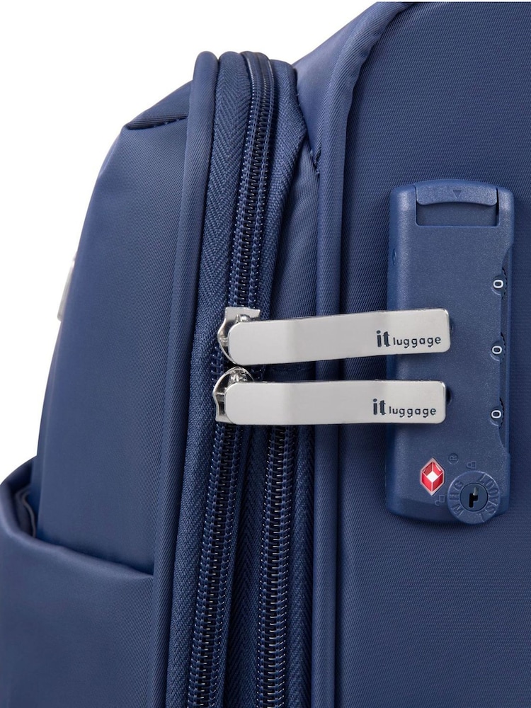 IT Luggage Large Blue Lustrous Luxe Night Suitcase - Image 8 of 8