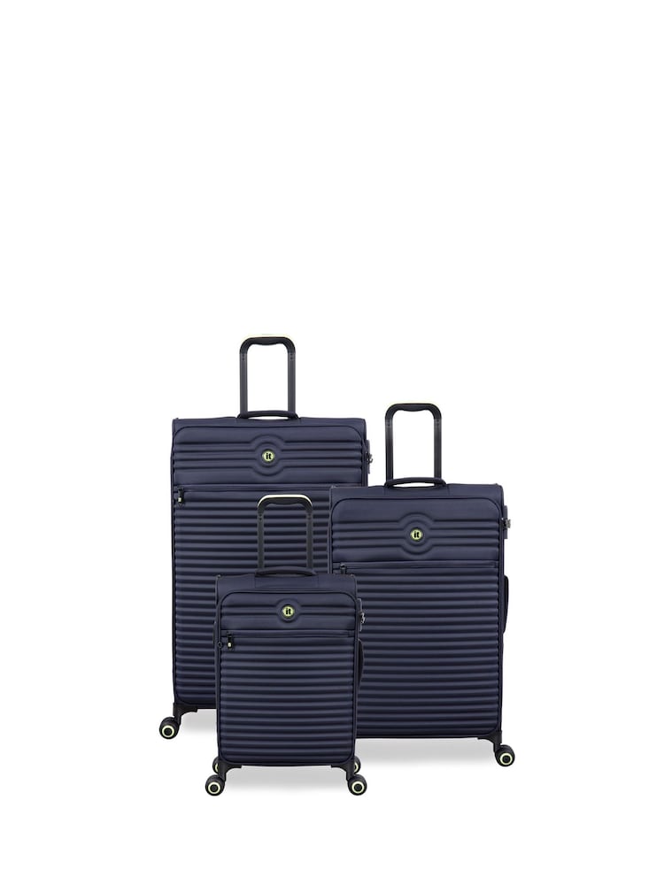 IT Luggage Blue Circulator Suitcase Set 3 Piece - Image 1 of 12