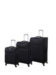 IT Luggage Decisive Black Suitcase Set 3 Piece - Image 1 of 9