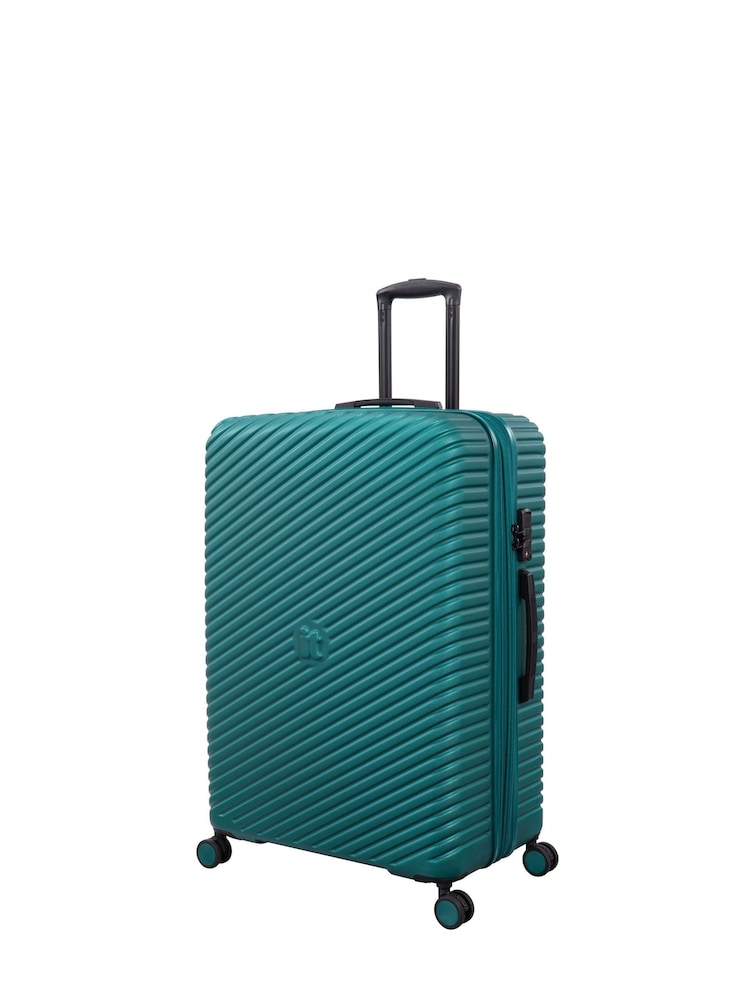 IT Luggage Large Green Pleating Suitcase - Image 1 of 8