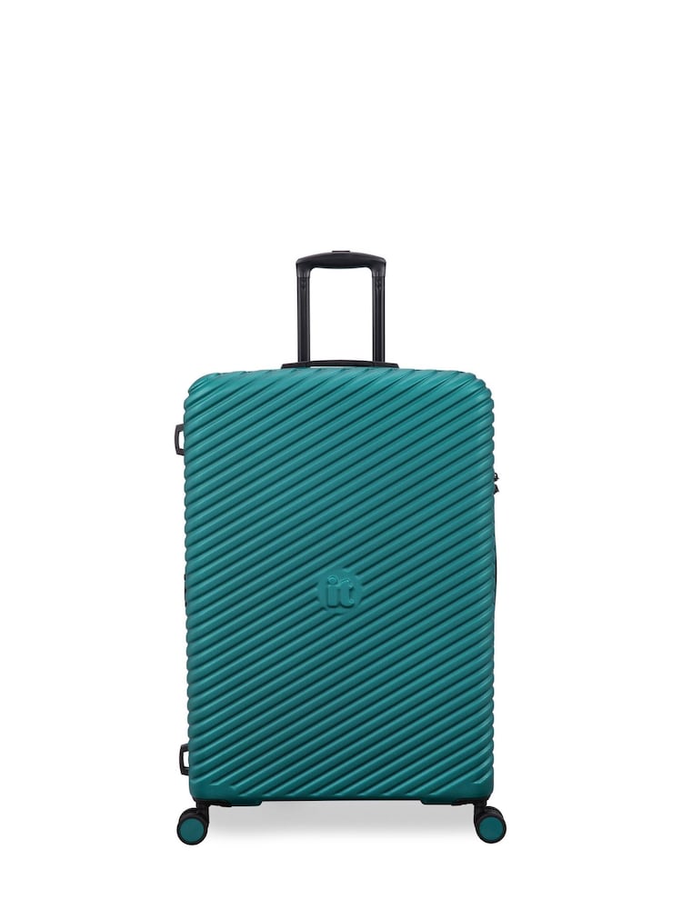 IT Luggage Large Green Pleating Suitcase - Image 2 of 8
