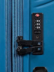 IT Luggage Medium Blue Traversed Deep Dive Suitcase - Image 8 of 8