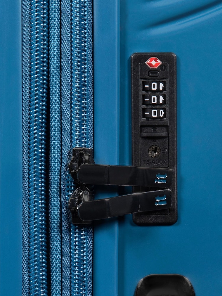 IT Luggage Medium Blue Traversed Deep Dive Suitcase - Image 8 of 8