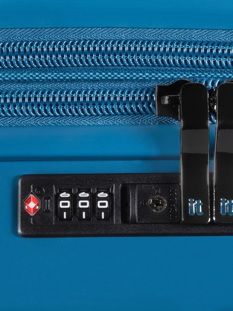 IT Luggage Blue Traversed Deep Dive Cabin Suitcase - Image 8 of 8