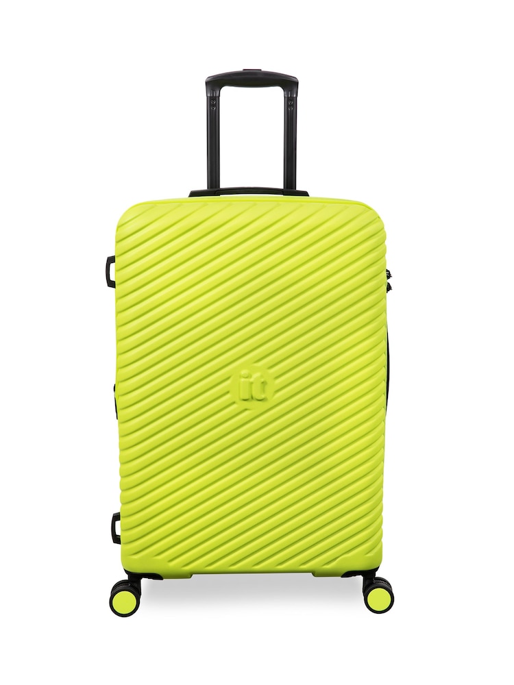 IT Luggage Medium Green Pleating Punch Suitcase - Image 1 of 8