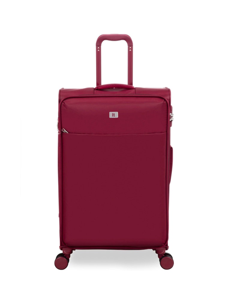 IT Luggage Medium Red Lustrous Luxe French Port Suitcase - Image 1 of 8