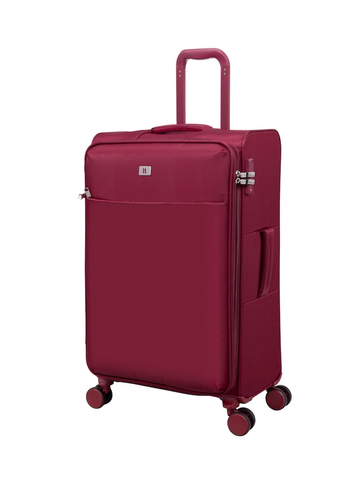 IT Luggage Medium Red Lustrous Luxe French Port Suitcase - Image 2 of 8