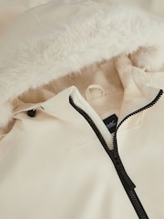 Regatta White Adult Waterproof Faux Fur Hood Changing Robe - Image 10 of 11