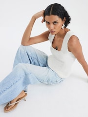 River Island White Boucle Vest - Image 2 of 4
