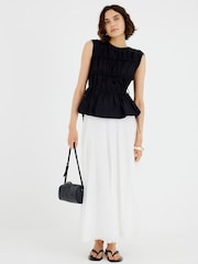 River Island Black Draw String Tiered Top - Image 4 of 4