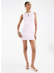 River Island Pink Daisy Trim Shift Dress - Image 2 of 5