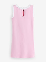 River Island Pink Daisy Trim Shift Dress - Image 5 of 5