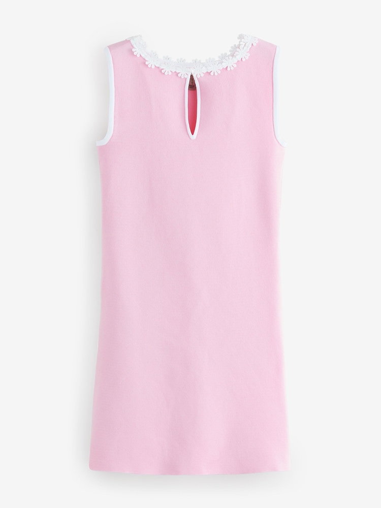 River Island Pink Daisy Trim Shift Dress - Image 5 of 5