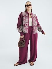 River Island Red Cutwork Detail Shirt - Image 4 of 8