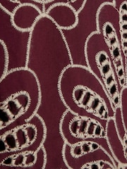 River Island Red Cutwork Detail Shirt - Image 8 of 8
