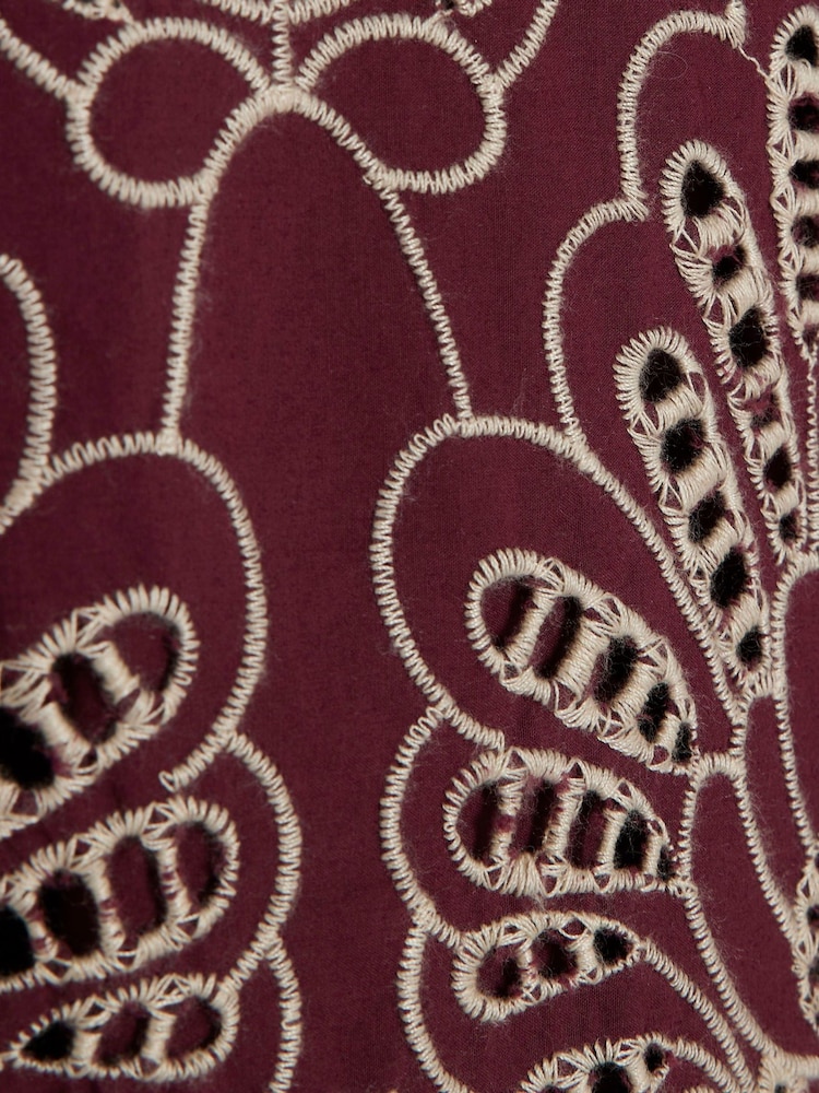 River Island Red Broderie Cutwork Shirts - Image 8 of 8 River Island Red Broderie Cutwork Shirts - Image 8 of 8