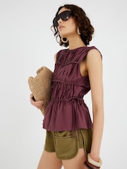Blusa com cordões e camadas River Island - Imagem 1 de 4