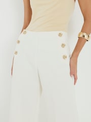 River Island Mock Button Front Trousers - Imagem 1 de 5