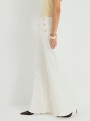 River Island Mock Button Front Trousers - Imagem 3 de 5