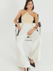 River Island Mock Button Front Trousers - Imagem 4 de 5