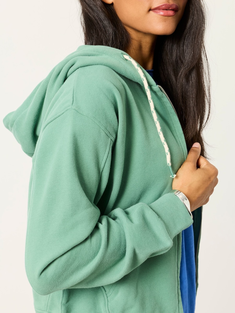 Sweat à Capuche FatFace Femme - Taille 14 (UK) - Vert - Occasion (bon état)