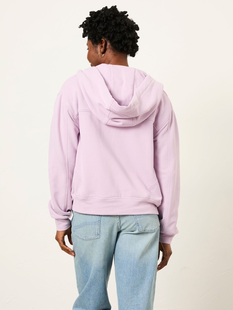 FatFace Flora Lilac Purple Zip Through Hoodie - Image 2 of 6 FatFace Flora Lilac Purple Zip Through Hoodie - Image 2 of 6