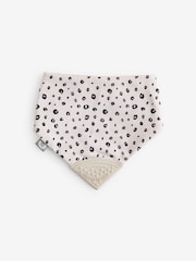 Cheeky Chompers Teething Dribble Leopard Print Rainbows And Stars Brown Bibs 3 Pack - Image 2 of 5