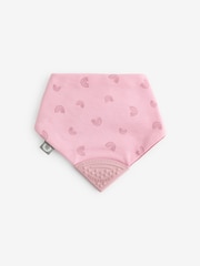 Cheeky Chompers Teething Dribble Leopard Print Rainbows And Stars Brown Bibs 3 Pack - Image 3 of 5