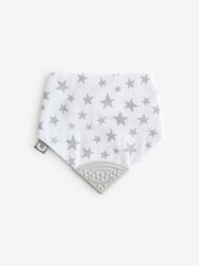 Cheeky Chompers Teething Dribble Leopard Print Rainbows And Stars Brown Bibs 3 Pack - Image 4 of 5