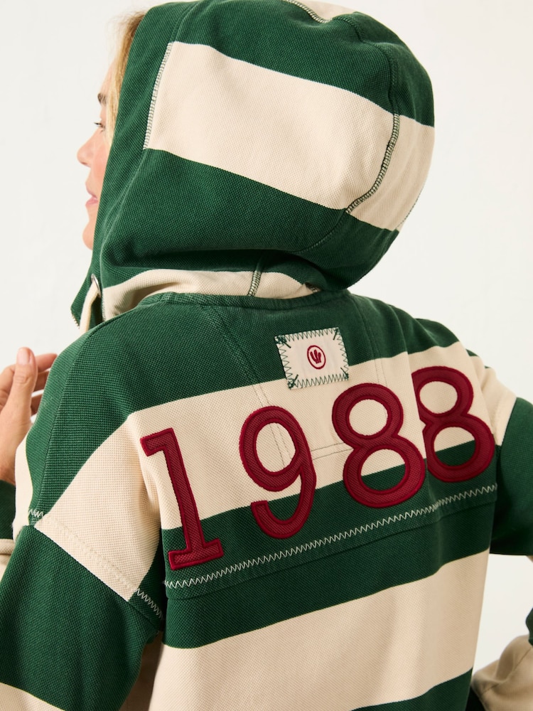 FatFace Airlie Green 1988 Stripe Hoodie - Image 2 of 6