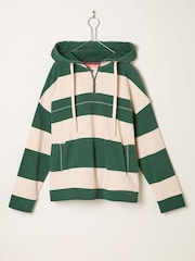 FatFace Airlie Green 1988 Stripe Hoodie - Image 6 of 6