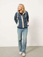 FatFace Airlie Navy Zip Through Hoodie - Image 3 of 6